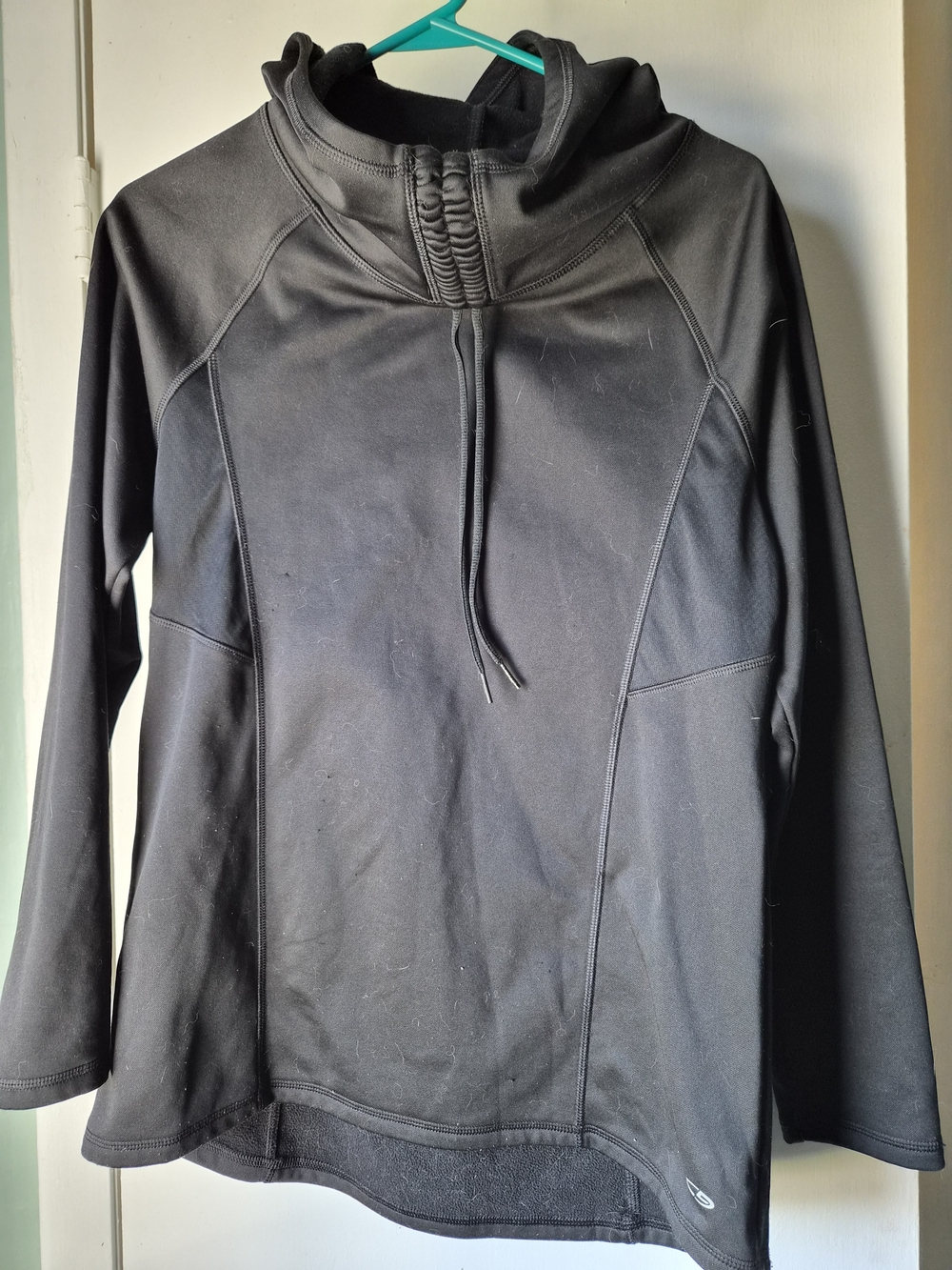 Champion Black Activewear Hooded Sweatshirt with Fleece Inside